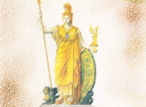 Athena vestida armadura hoplítica